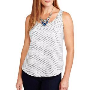 Tank Top Size XXL Peach White Polka Dot Sleeveless Blouse